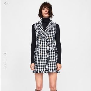 Tweed houndstooth dress